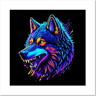 Colorful Wolf Posters and Art